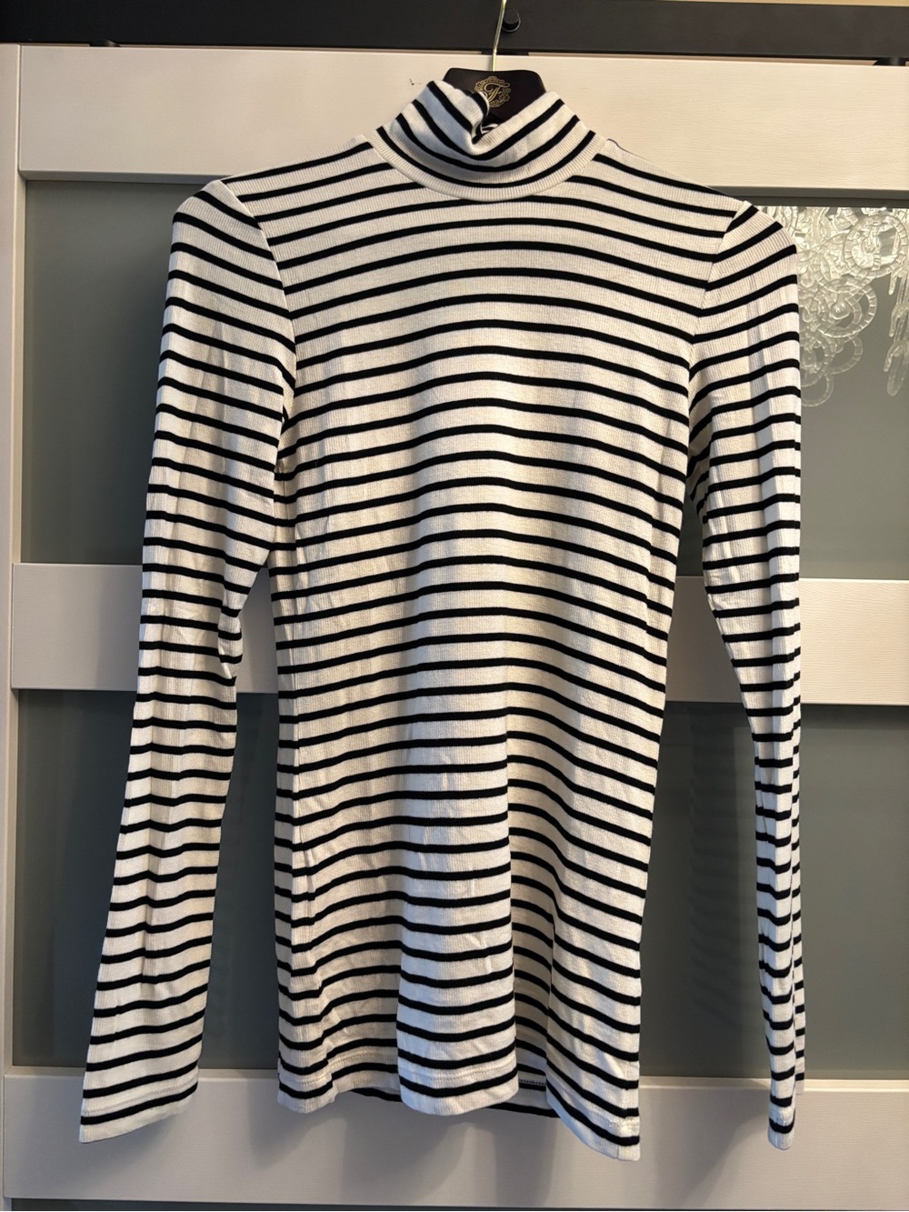 Aritzia Wilfred Striped Modal Turtleneck M